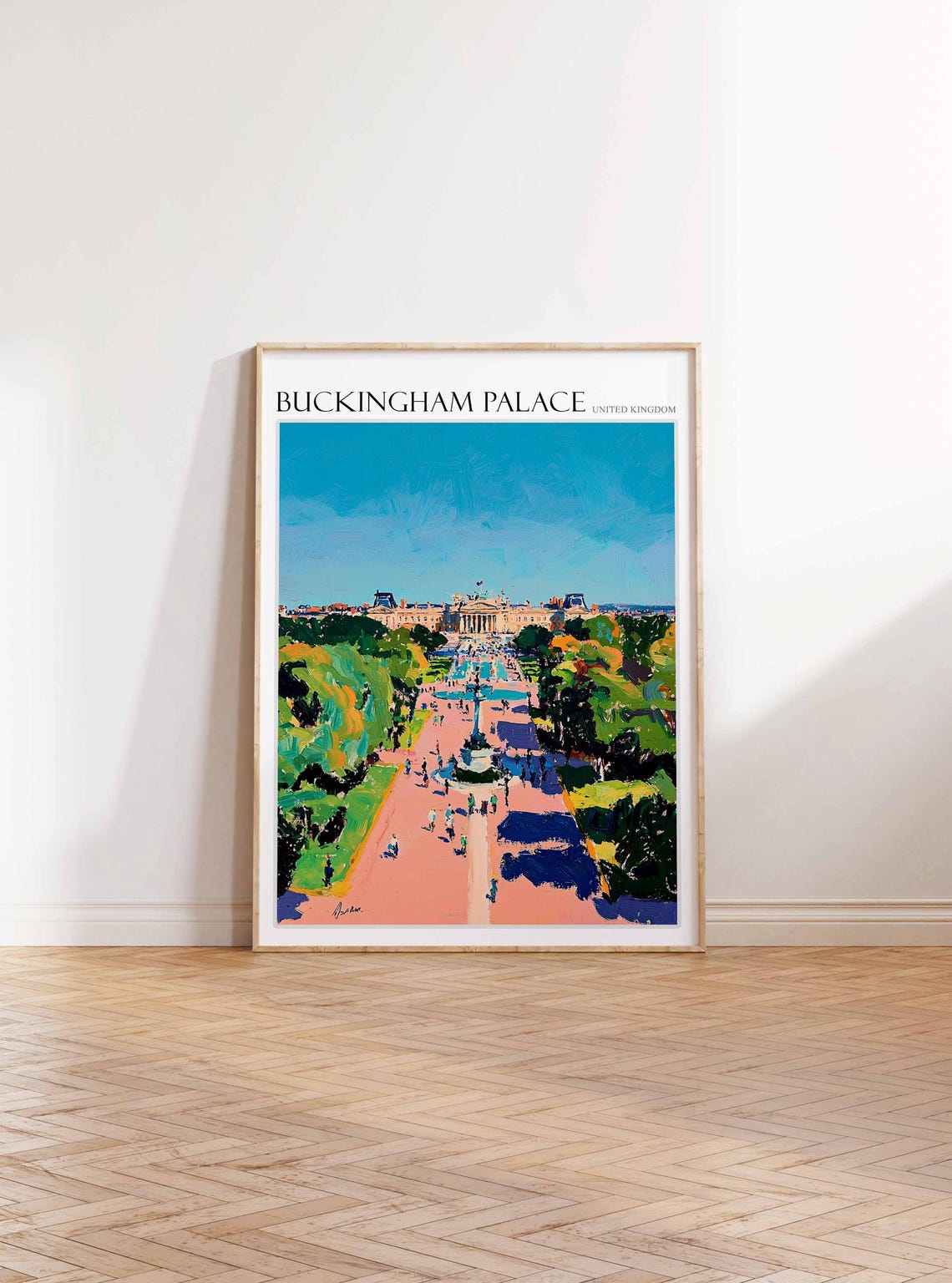 Buckingham Palace Poster England Travel Print British Decor United Kingdom Travel Poster City Print Buckingham Palace Travel Poster - Image 3