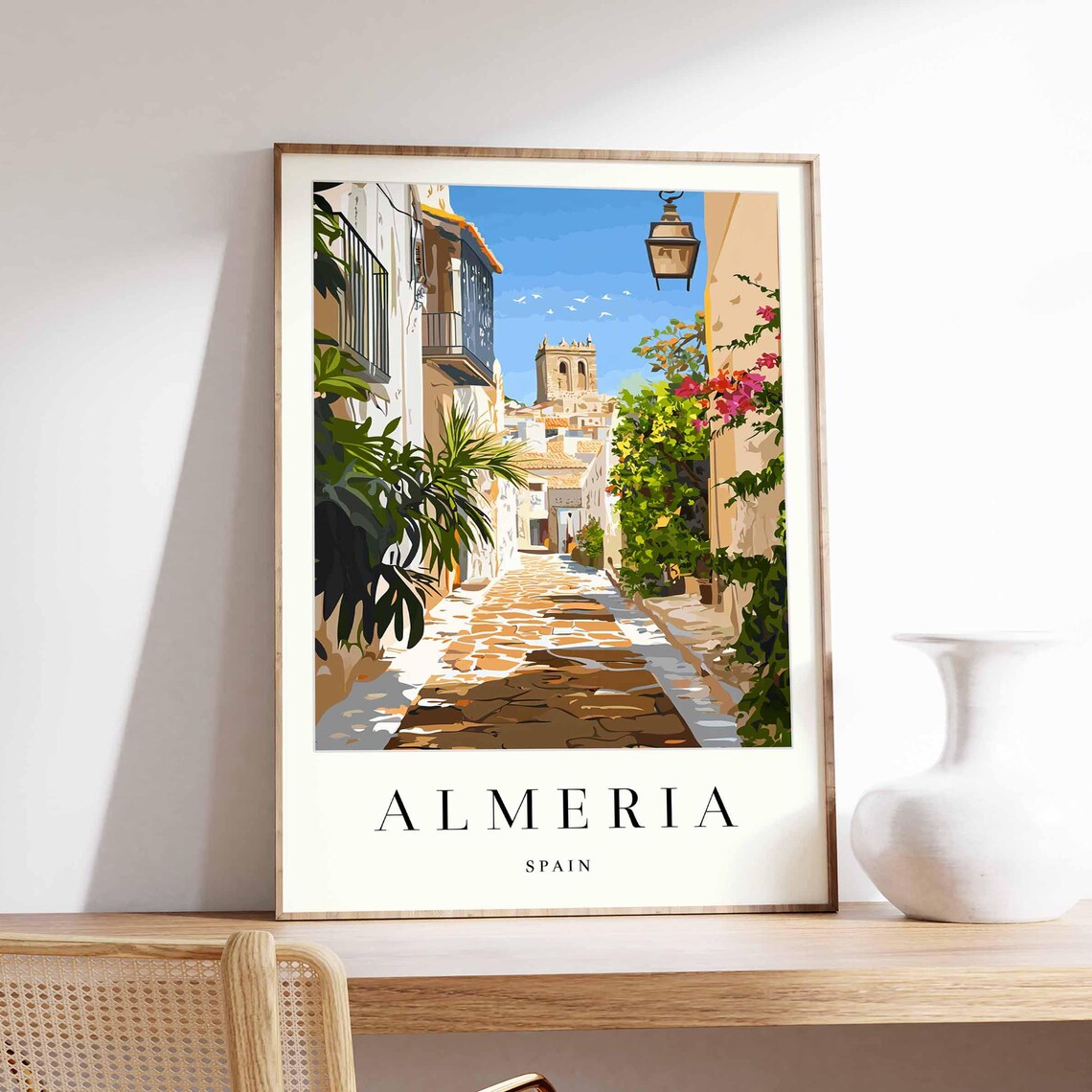 Almeria Spain Travel Poster, Andalusian Wall Art
