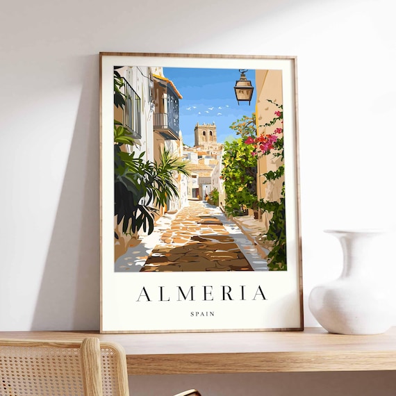 Almeria Spain Travel Poster, Andalusian Wall Art