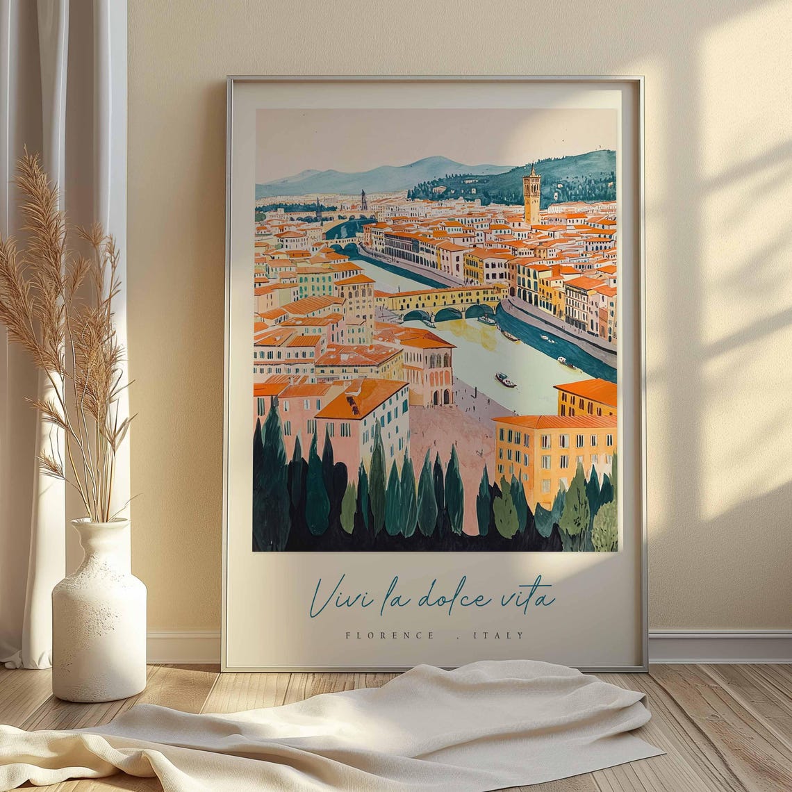Florence Poster Italian Travel Print Florence Travel Art Florence Wall Art Italy Art Italy Travel Decor Italian Travel Gift - Image 2