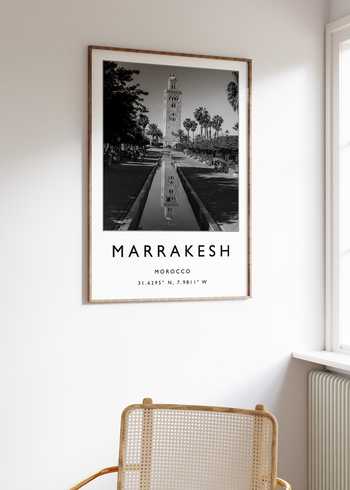 Marrakesh Black And White Travel Poster, Morocco - Image 2