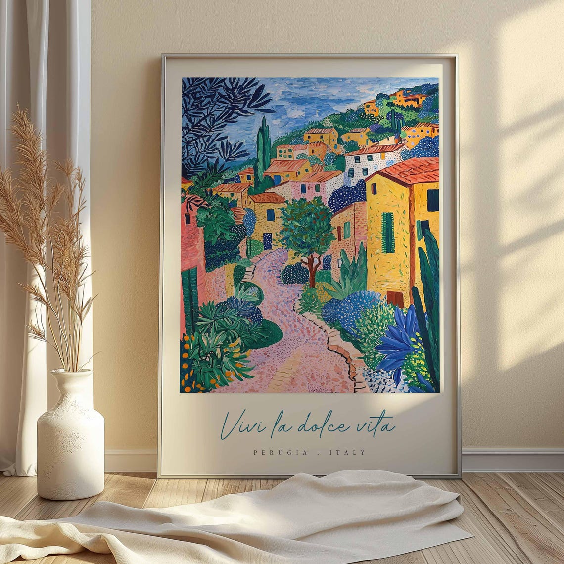 Perugia Poster Italian Travel Print Perugia Travel Art Perugia Wall Art Italy Art Italy Travel Decor Italian Travel Gift - Image 2