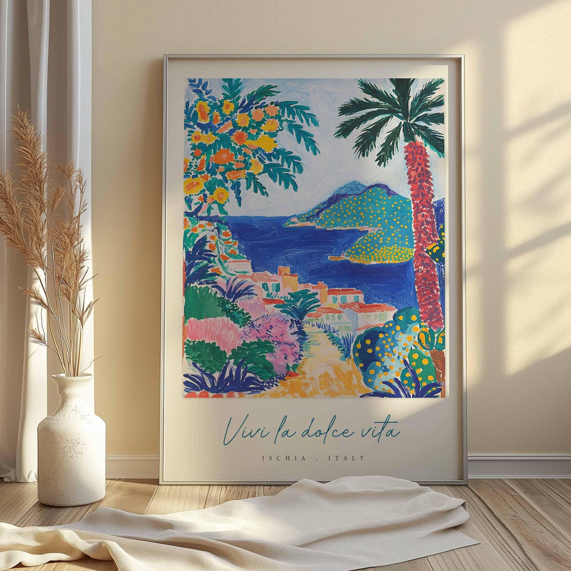 Ischia Poster Italian Travel Print Ischia Travel Art Ischia Wall Art Italy Art Italy Travel Decor Italian Travel Gift - Image 2