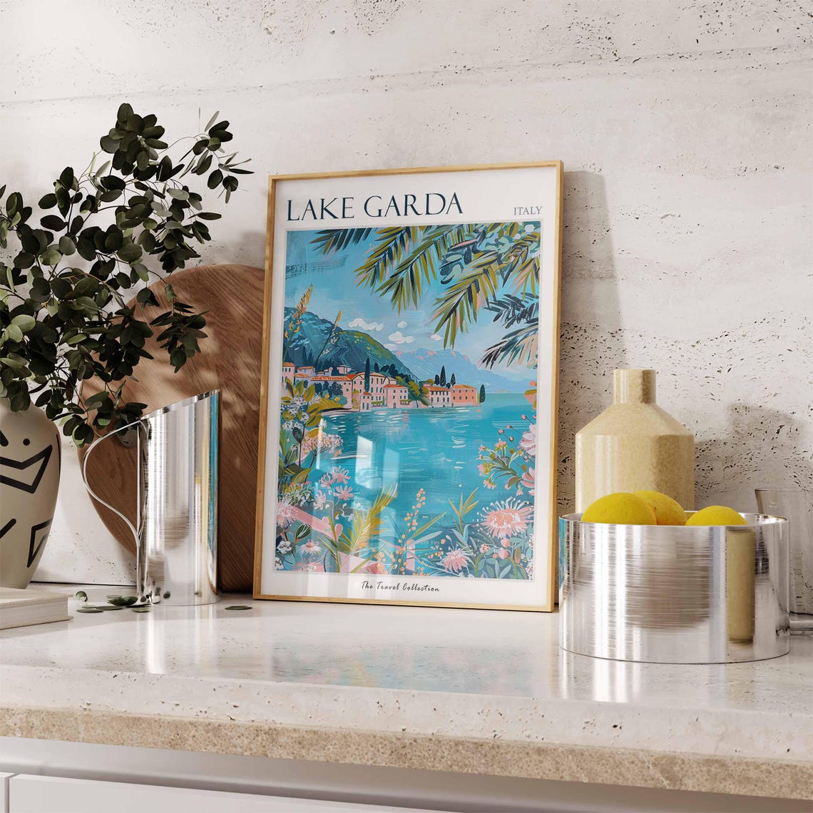 Lake Garda Poster Lake Garda Travel Print Italy Wall Art Italian Travel Print Italian Decor Italian Gift Lake Garda Wall Art - Image 3