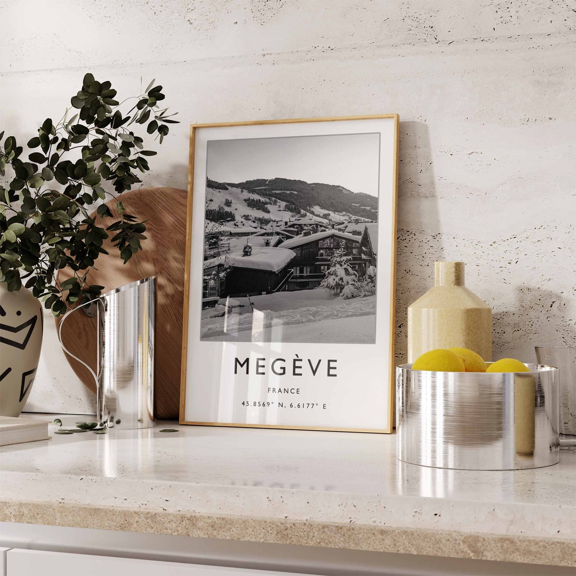 Megeve Ski Poster Megeve Travel Poster Megeve Ski Print French Skiing Art Skiing Wall Art French Skiing Print Skiing Poster - Image 2