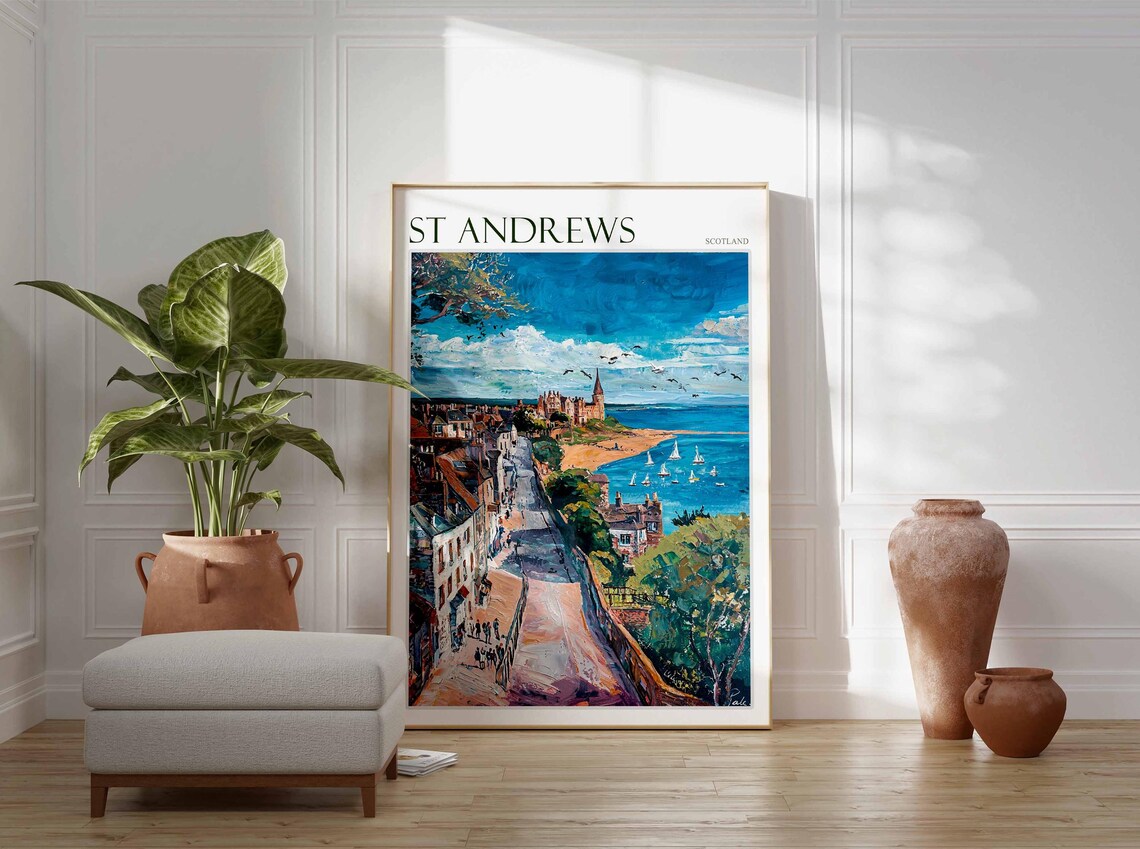 St Andrews Travel Poster, Scotland Decor Print - Image 2