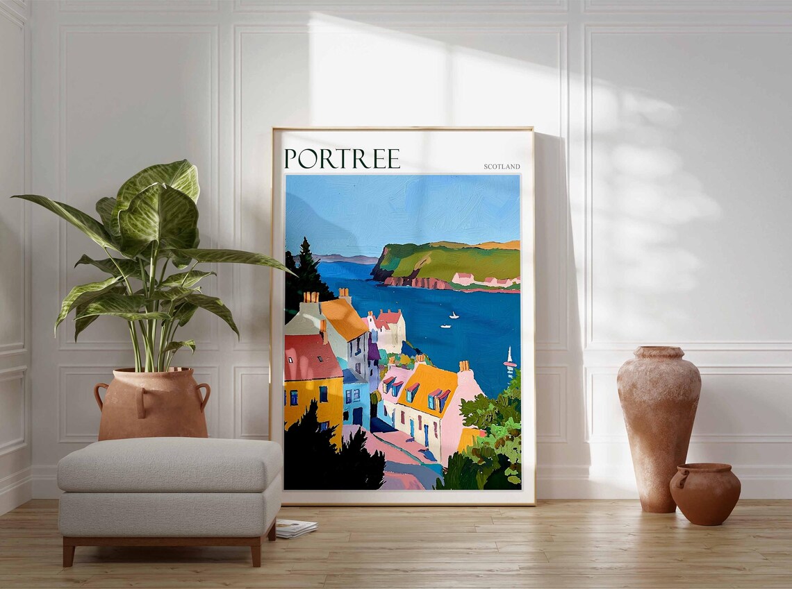 Portree Poster Scotland Poster Scottish Highlands Poster Isle Of Skye Poster Scottish Decor Portree Wall Decor Portree Travel Art - Image 4