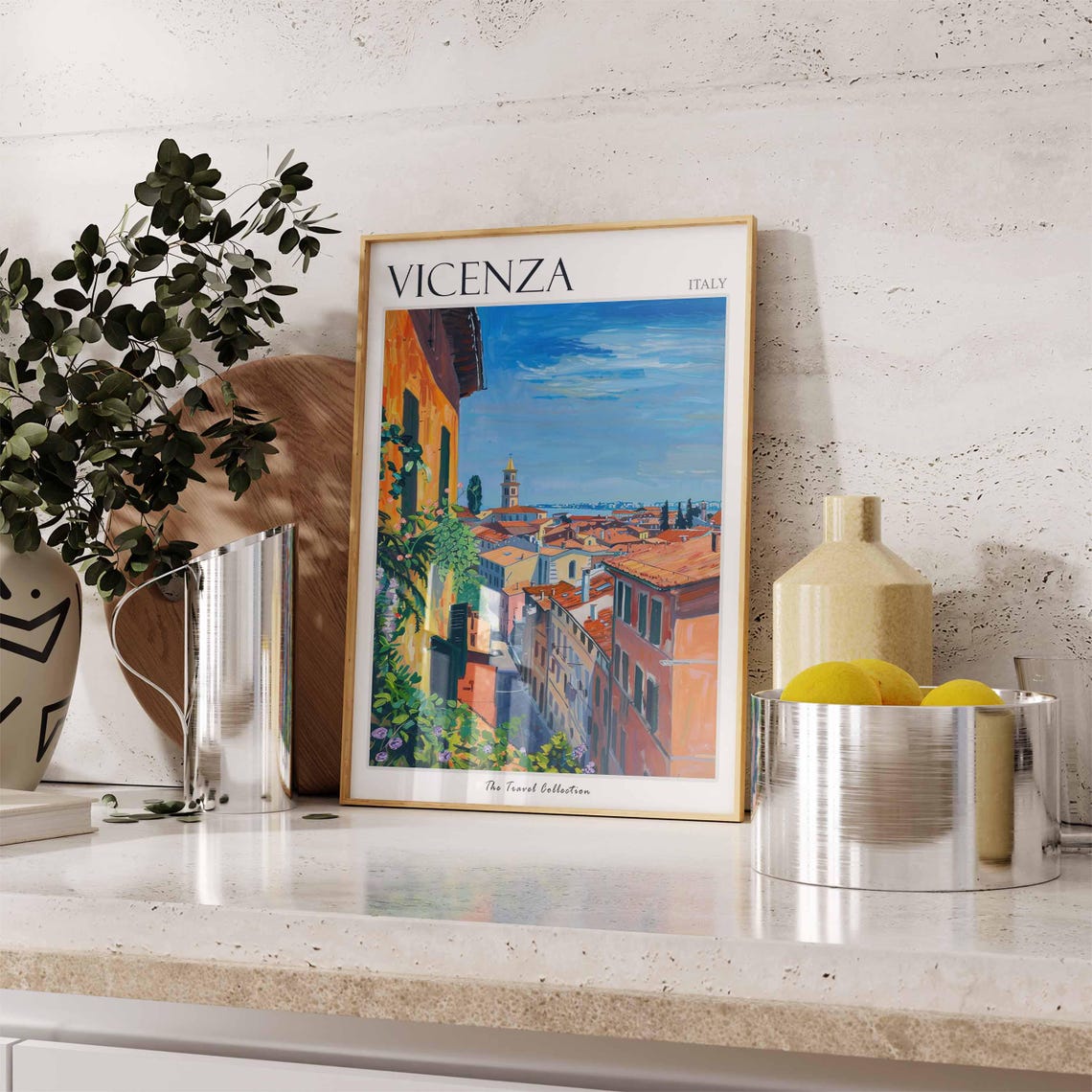 Vicenza Poster Italian Travel Print Vicenza Travel Art Vicenza Wall Art Italian Travel Vicenza Home Decor Vicenza Travel Gift - Image 3