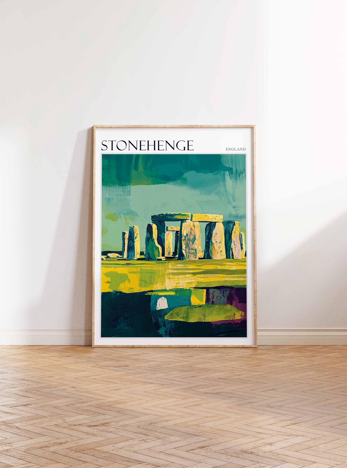 Stonehenge Poster England Travel Print British Decor United Kingdom Travel Poster Stonehenge Gift Stonehenge Travel Poster - Image 2