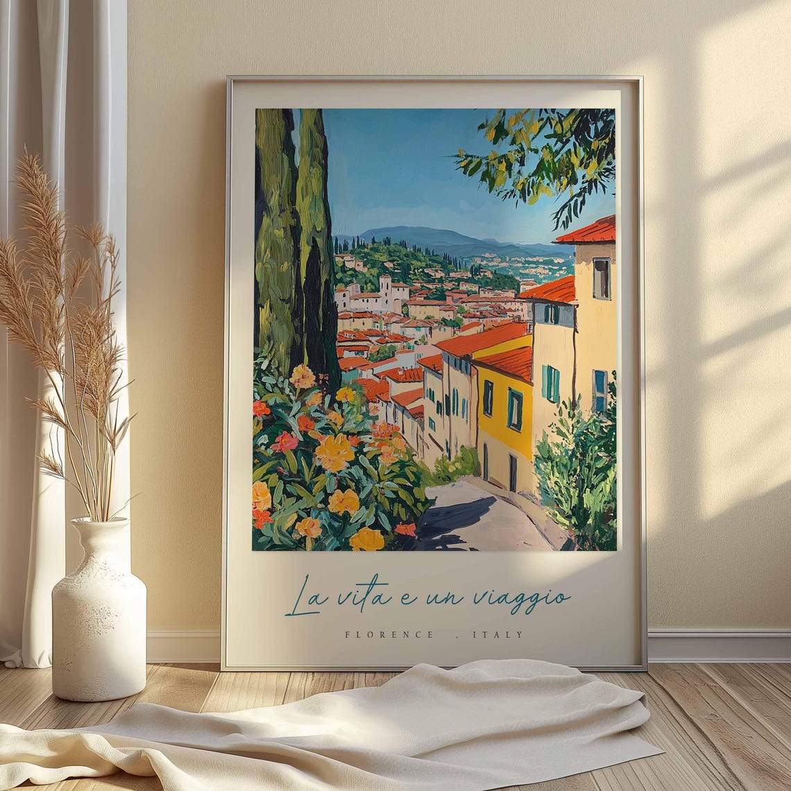 Florence Poster Italian Travel Print Florence Travel Art Florence Wall Art Italy Art Italy Travel Decor Italian Travel Gift - Image 2