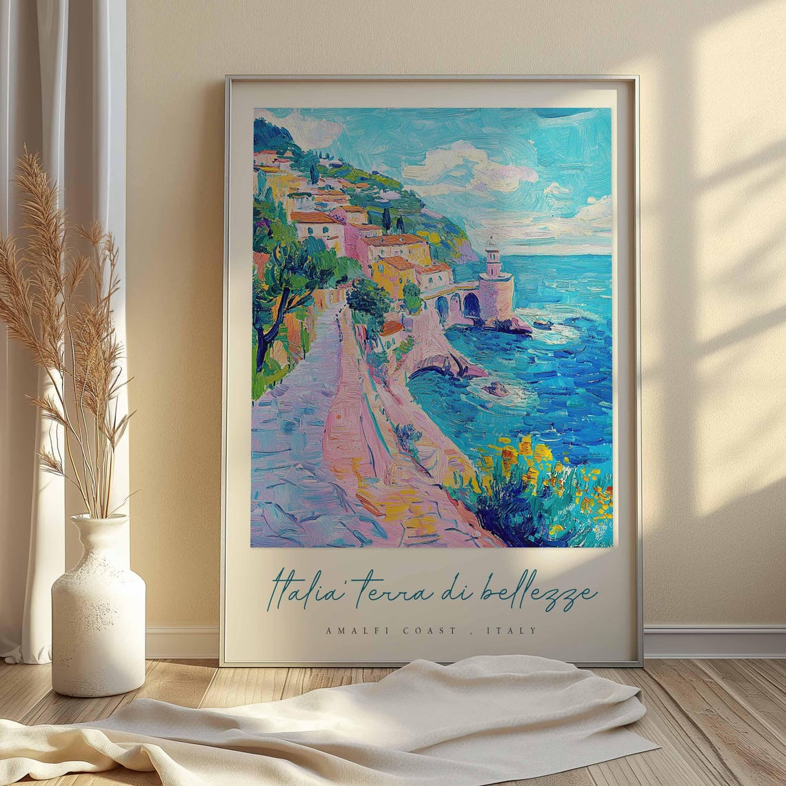 Amalfi Coast Poster Amalfi Coast Travel Print Amalfi Coast Travel Art Amalfi Coast Wall Art Italy Art Italy Travel Decor Travel Gift - Image 2