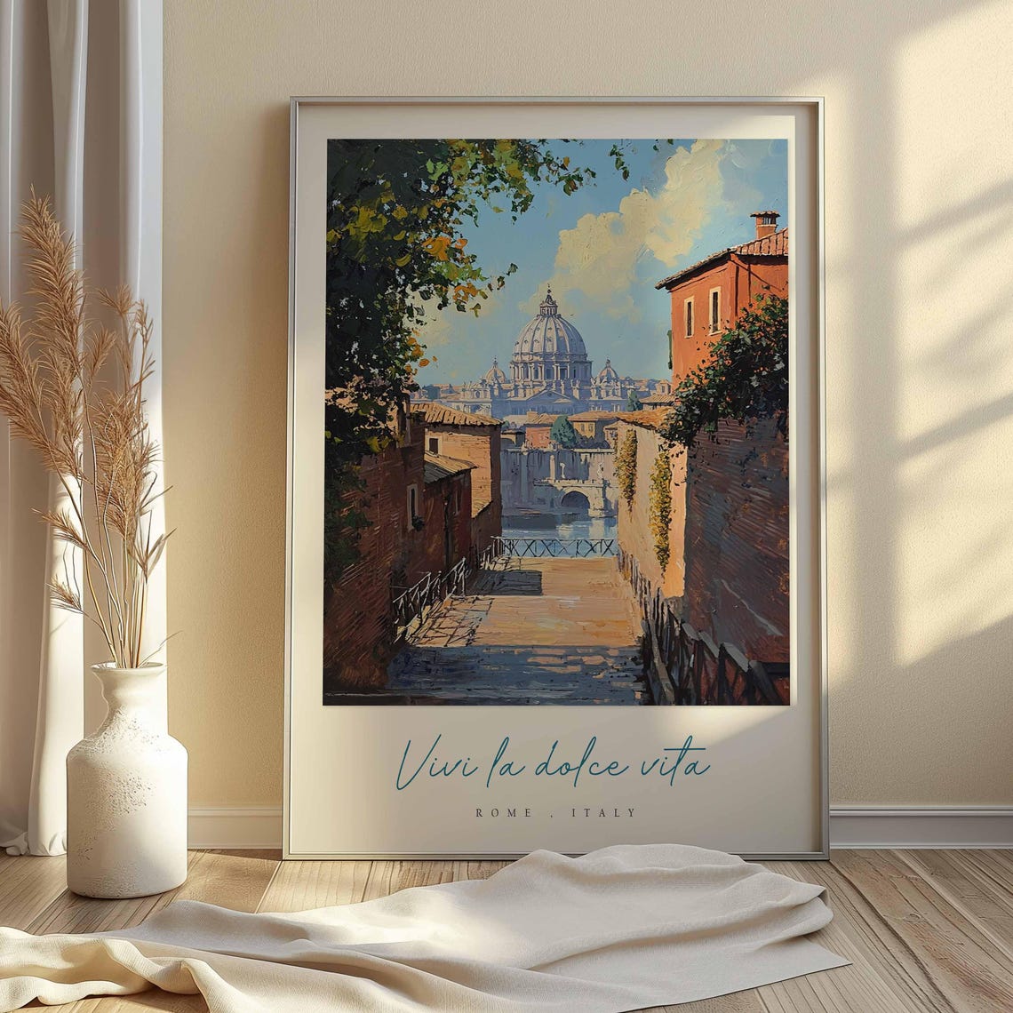 Rome Poster Italian Travel Print Rome Travel Art Rome Wall Art Italy Art Italy Travel Decor Italian Travel Gift - Image 2