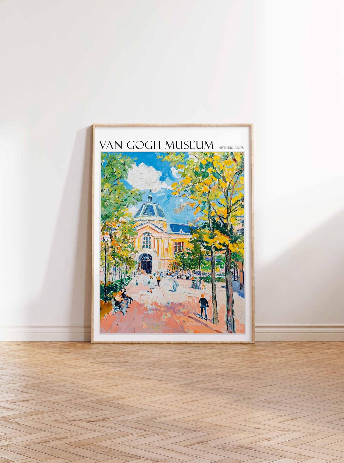 Van Gogh Museum Netherlands Museum Plaza Autumn Trees Poster - Image 2