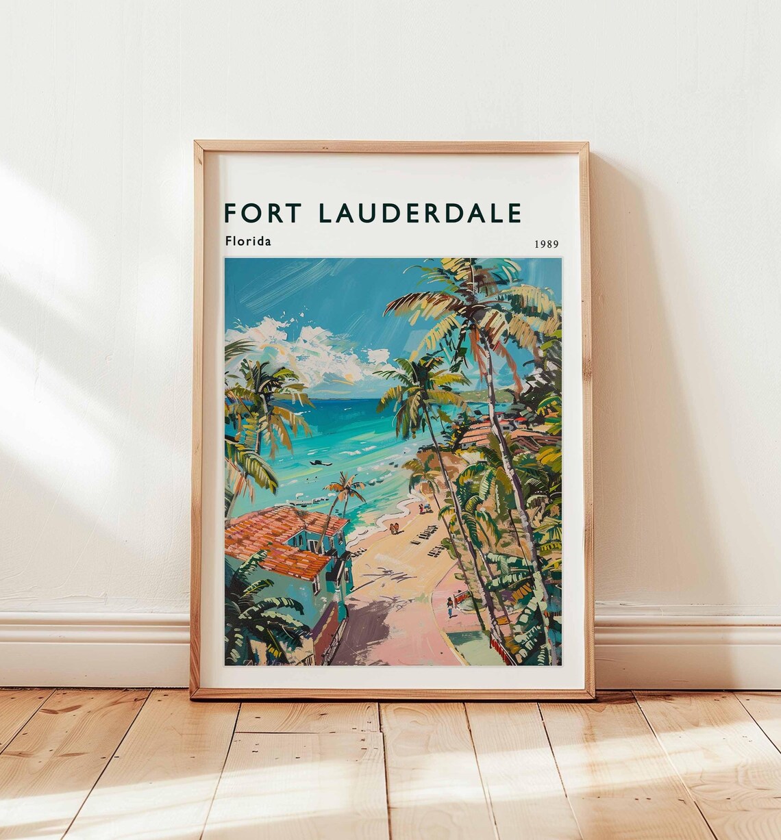Fort Lauderdale Travel Poster, Florida Coastal Art Print