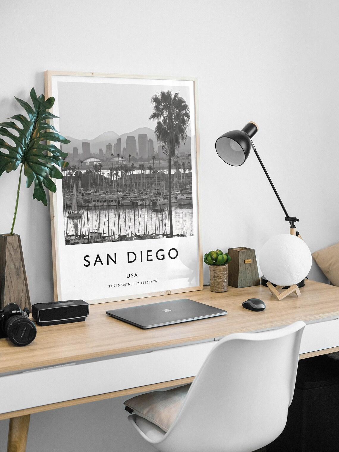 San Diego Vintage Travel Poster, Minimalist Wall Art - Image 3
