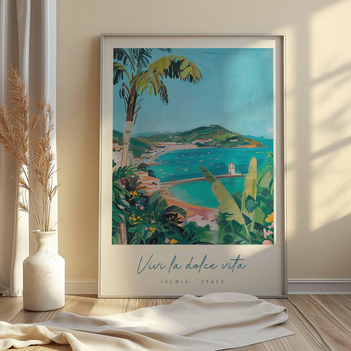 Ischia Poster Italian Travel Print Ischia Travel Art Ischia Wall Art Italy Art Italy Travel Decor Italian Travel Gift - Image 2
