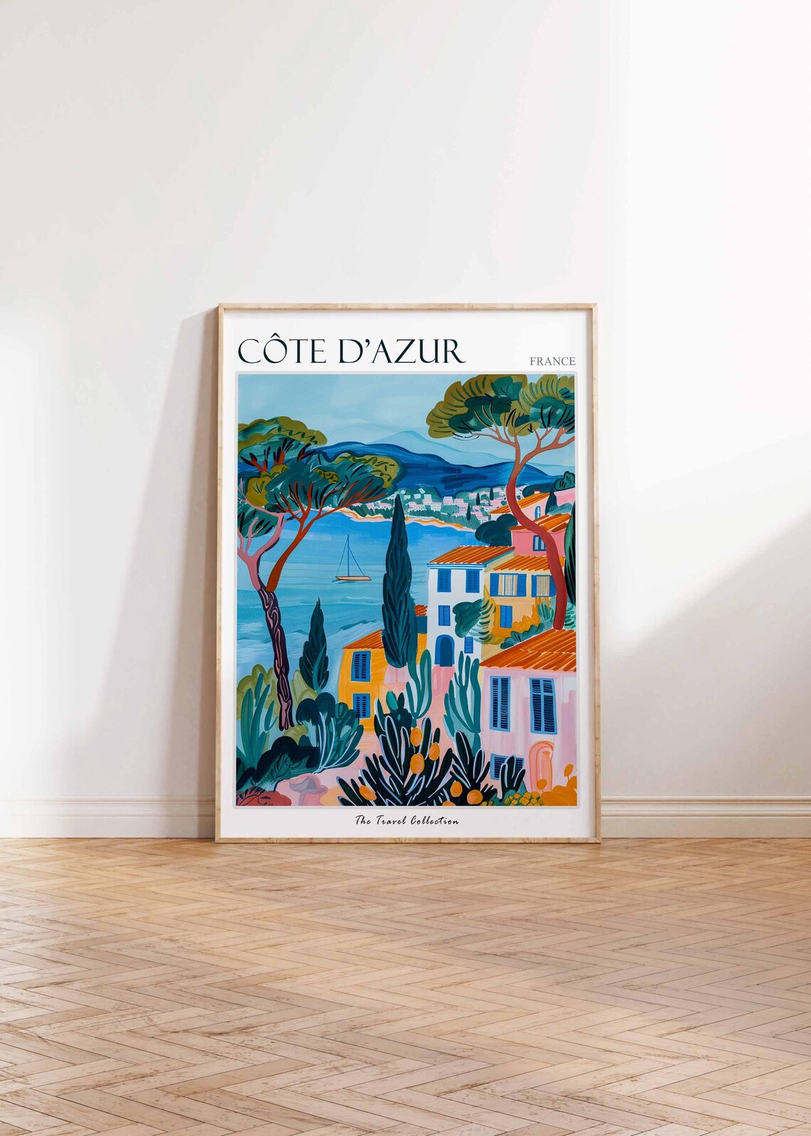 Cte Dazur Travel Poster, French Europe Decor - Image 2