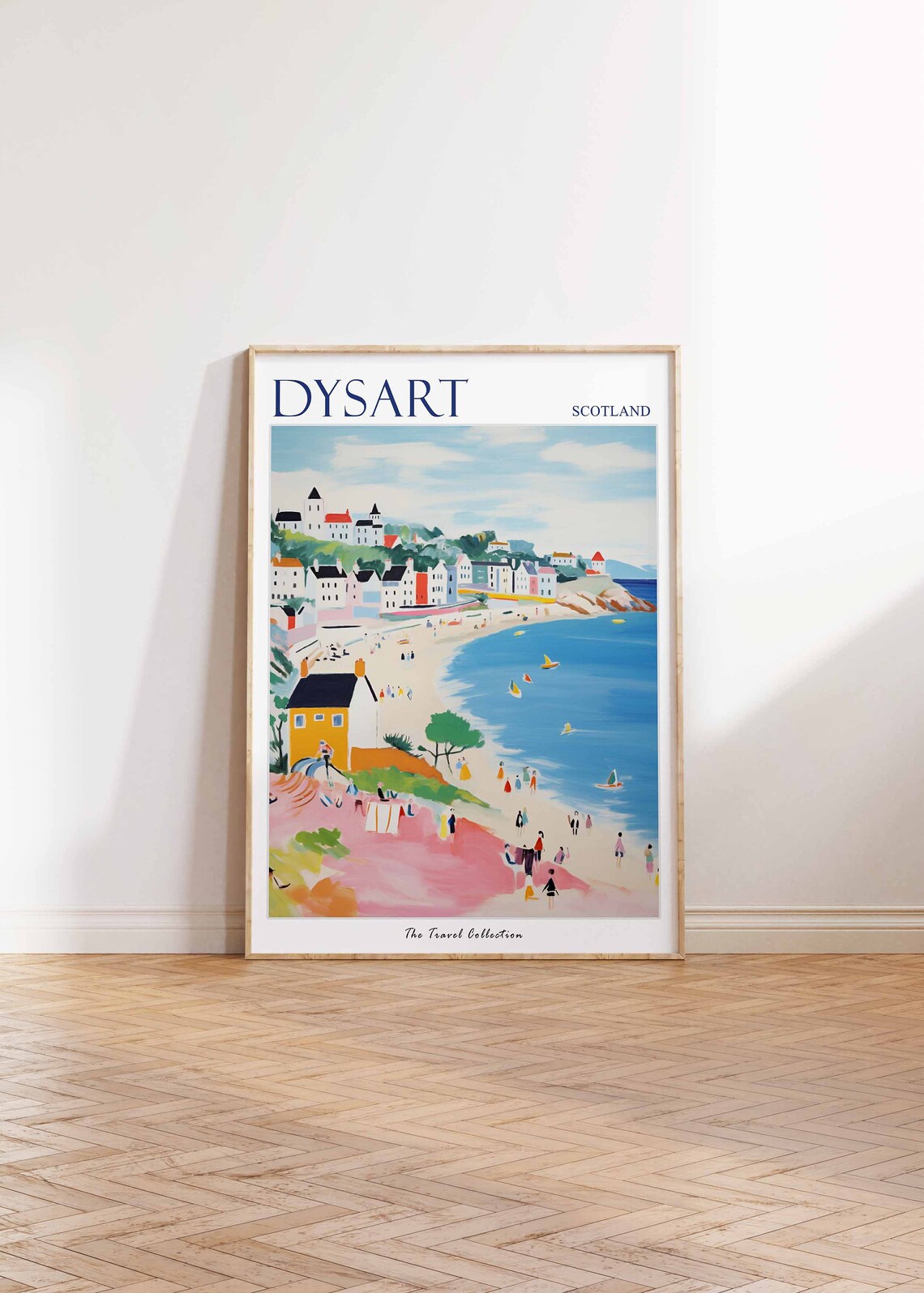 Dysart Scotland Beach Town Sailboats Sunny Bay Seaside Travel Poster - Image 2