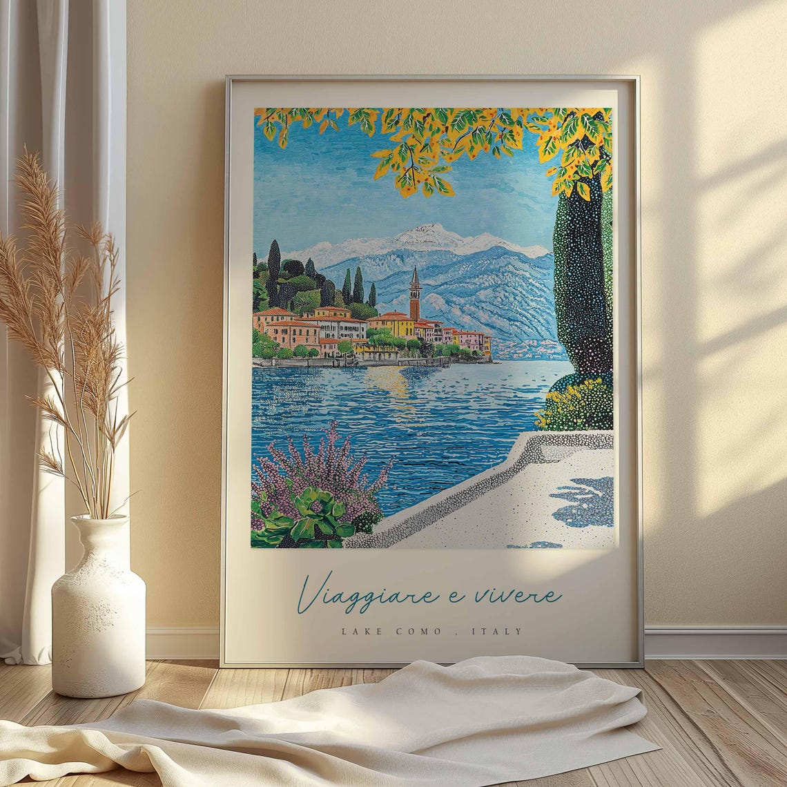 Lake Como Poster Italian Travel Print Lake Como Travel Art Lake Como Wall Art Italy Art Italy Travel Decor Italian Travel Gift - Image 2