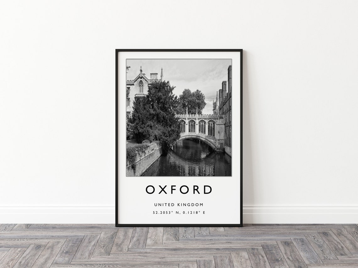 Oxford Travel Print Oxford Travel Poster English City Travel Print Travel Art Travel Poster Black And White Gift A2a3a4 - Image 2