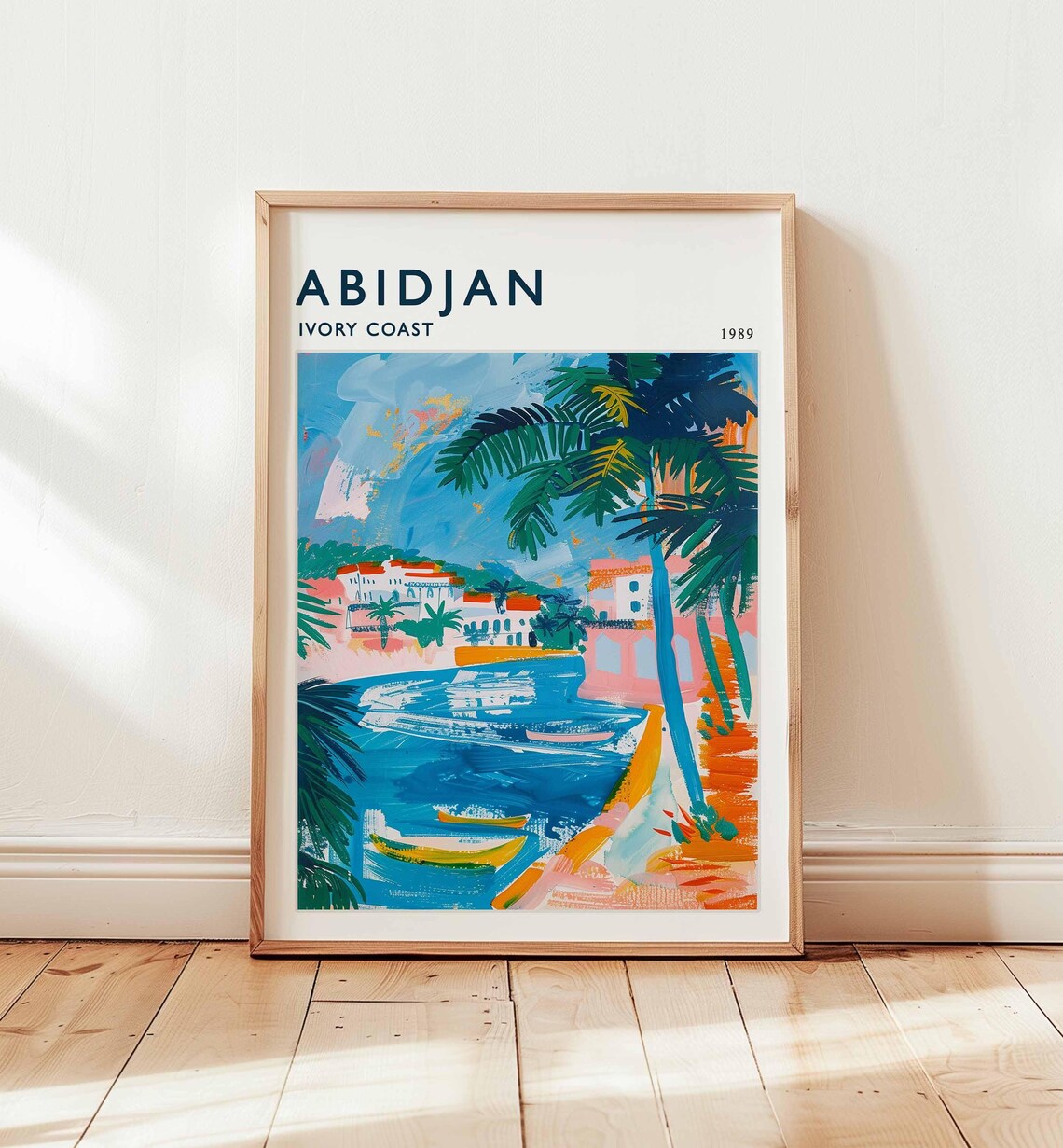 Abidjan Ivory Coast Print West Africa Skyline Art