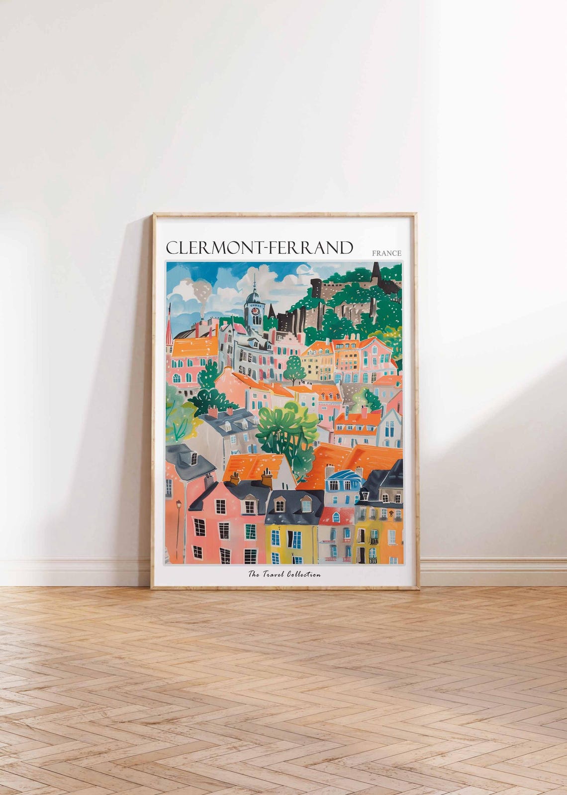 Clermont Ferrand Poster France Travel Print French Decor Europe Travel Poster European Wall Art Clermont Ferrand Travel Poster - Image 2