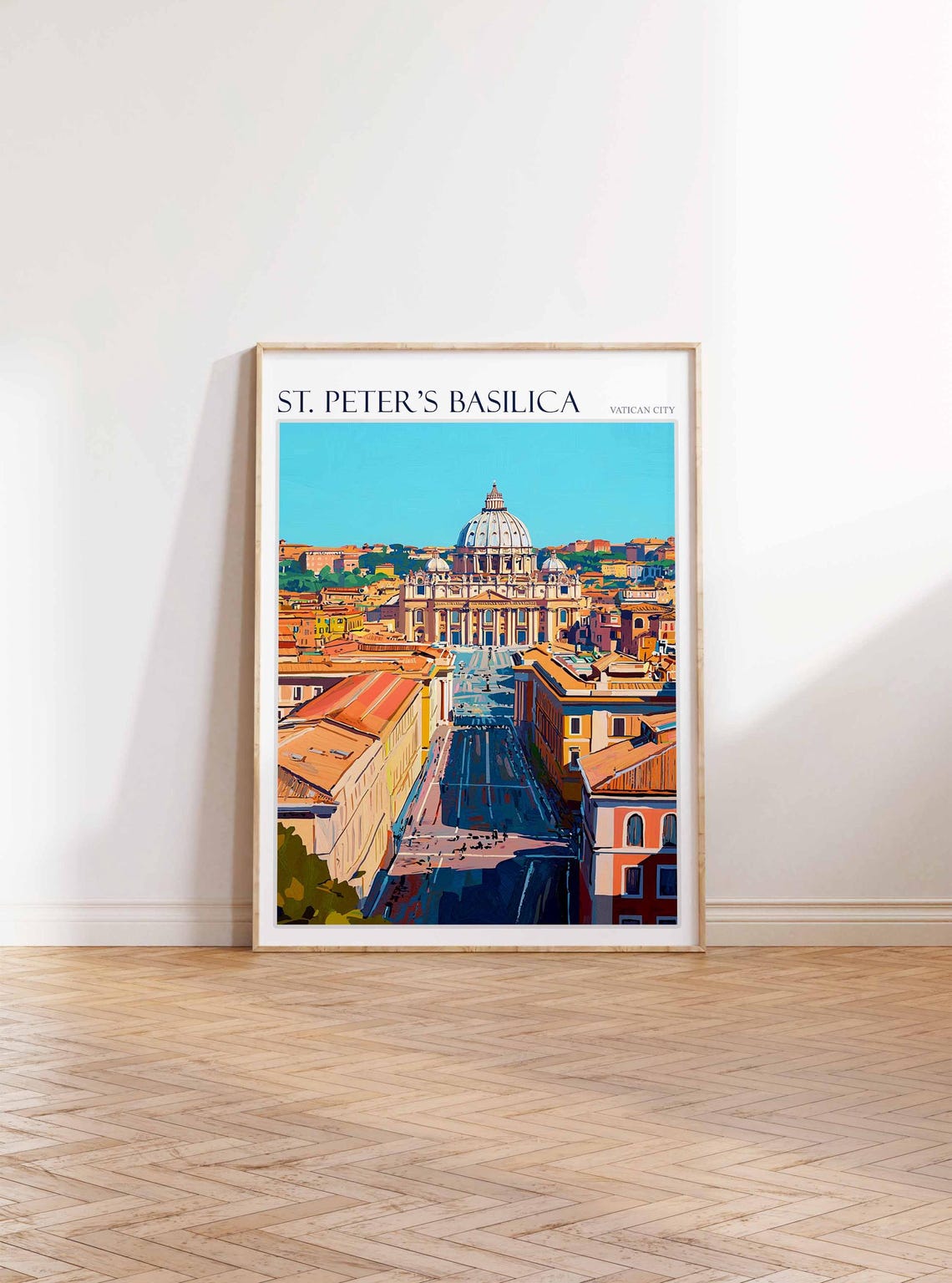Stpeters Basilica Poster Stpeters Basilica Travel Print Italy Wall Art Italian Travel Print Italian Gift Vatican City Wall Art - Image 2