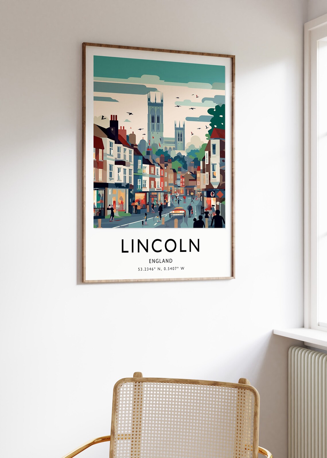 Lincoln Travel Poster, English City Travel Art - Image 2