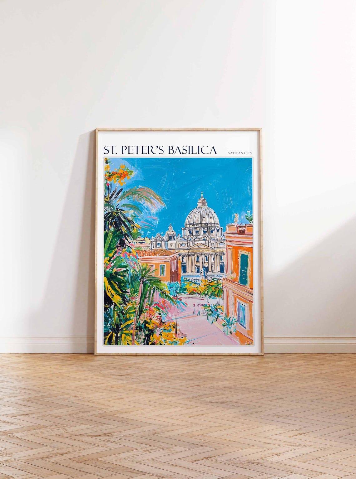 Stpeters Basilica Poster Stpeters Basilica Travel Print Italy Wall Art Italian Travel Print Italian Gift Vatican City Wall Art - Image 2