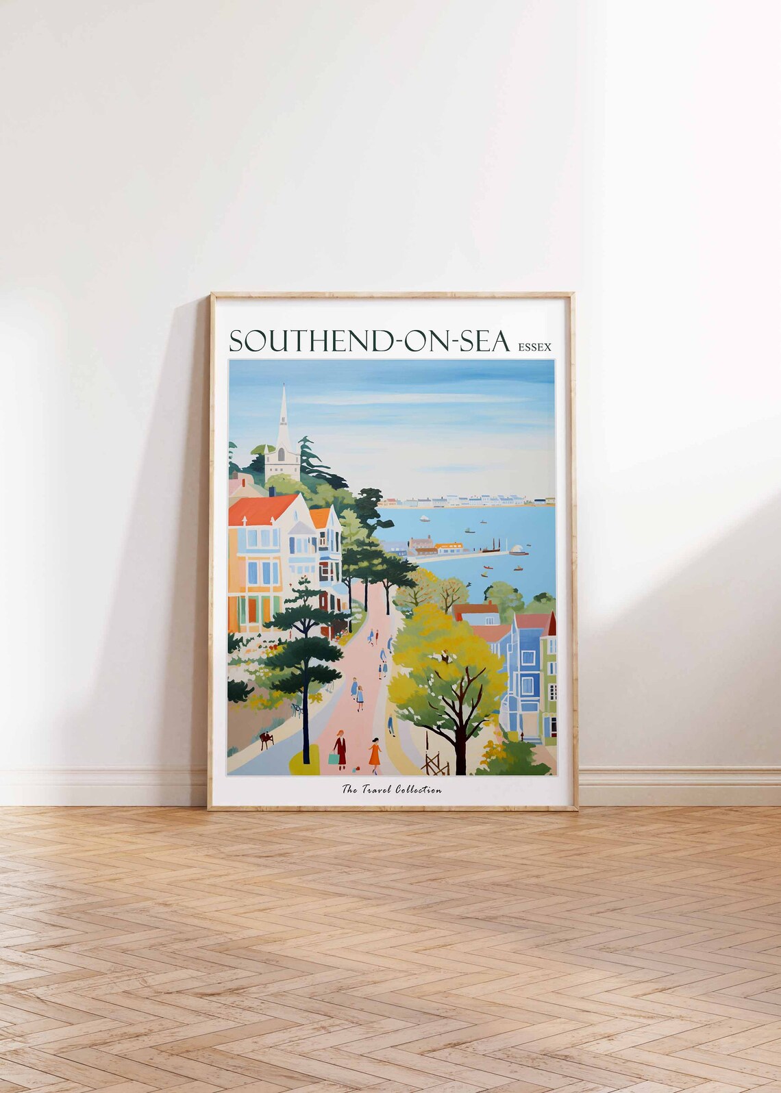 Southend-on-Sea Essex Promenade Church Harbor Houses Travel Poster - Image 2