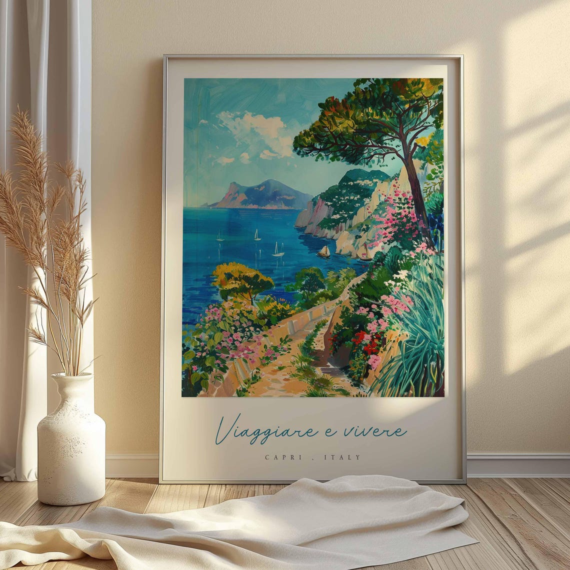 Capri Poster Capri Travel Print Capri Travel Art Capri Wall Art Italy Art Italy Travel Decor Italian Travel Gift - Image 2