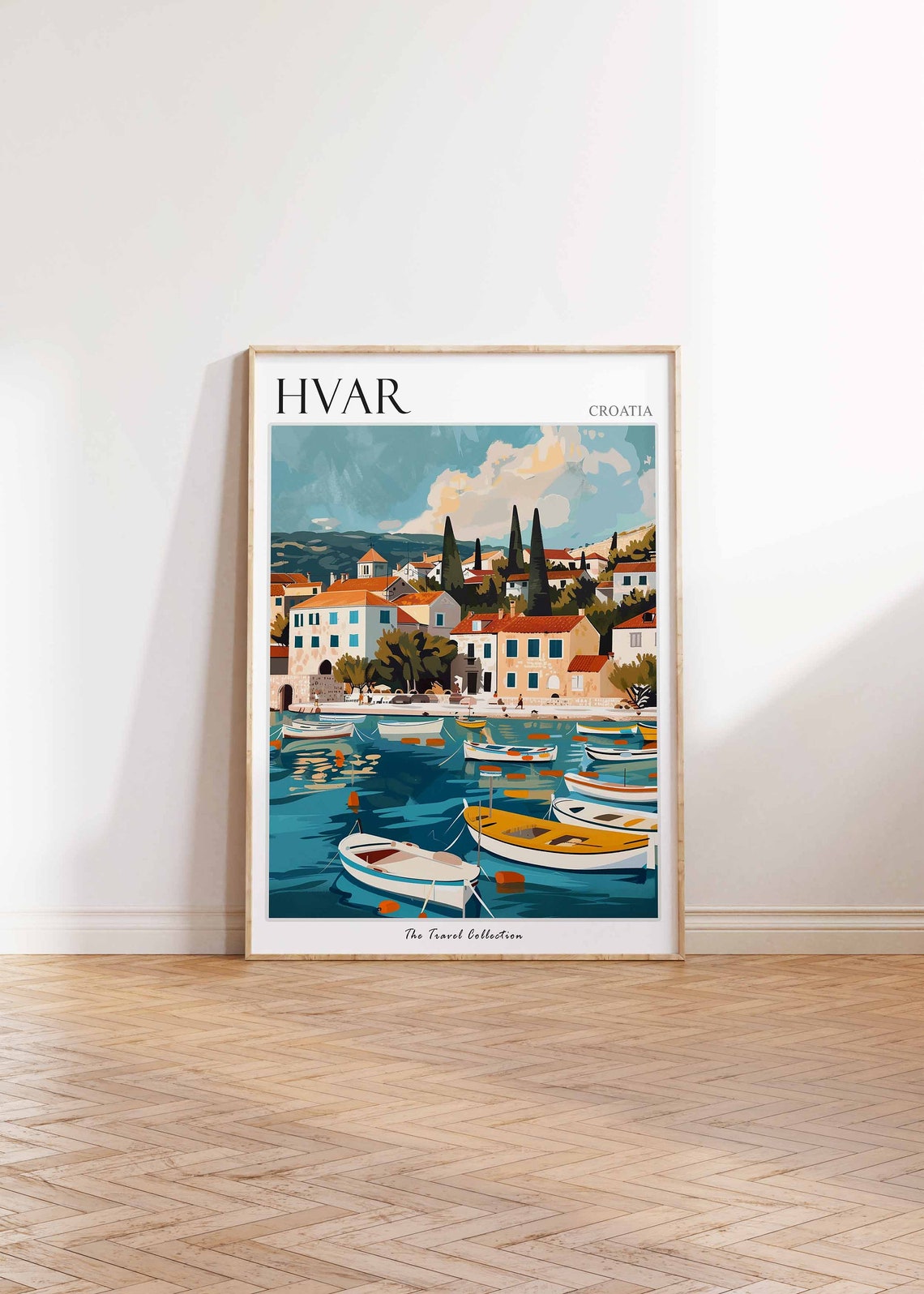 Hvar Poster Croatia Travel Print European Decor Europe Travel Poster Hvar Wall Art Sea Print Hvar Gift Hvar Travel Poster - Image 2