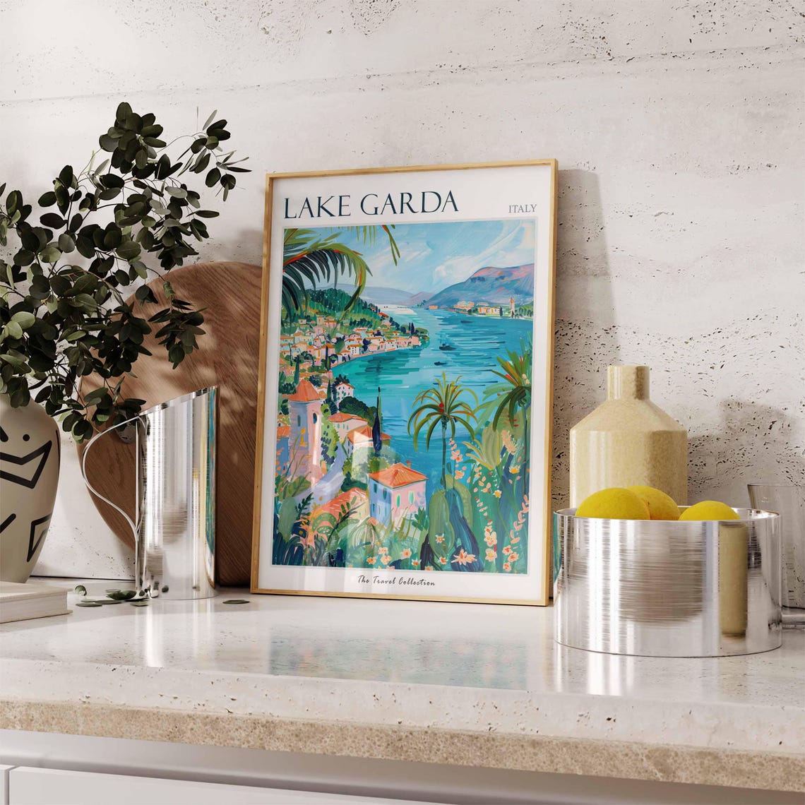 Lake Garda Poster Lake Garda Travel Print Italy Wall Art Italian Travel Print Italian Decor Italian Gift Lake Garda Wall Art - Image 2