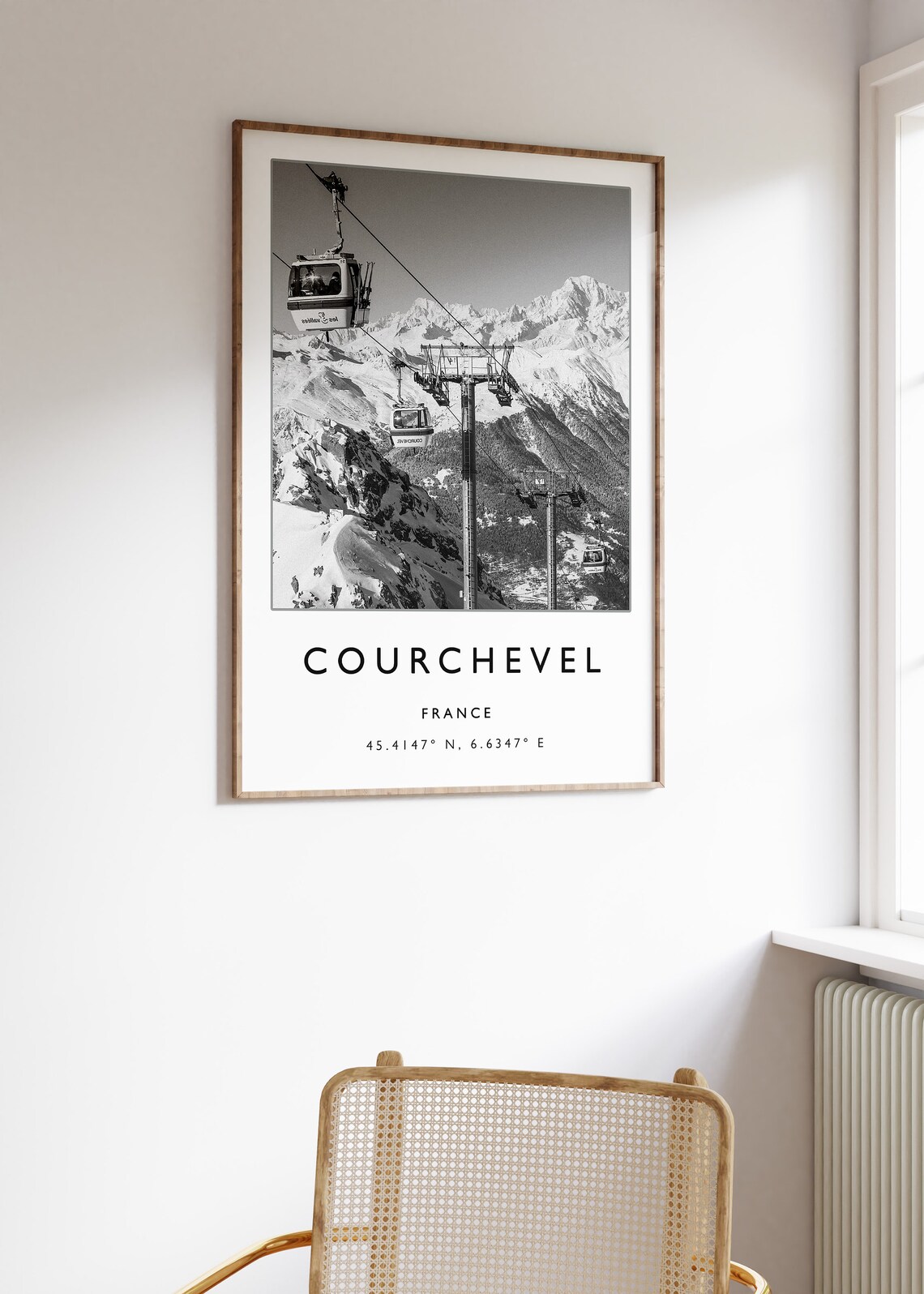 Courchevel France Skiing Travel Poster, France Print - Image 3