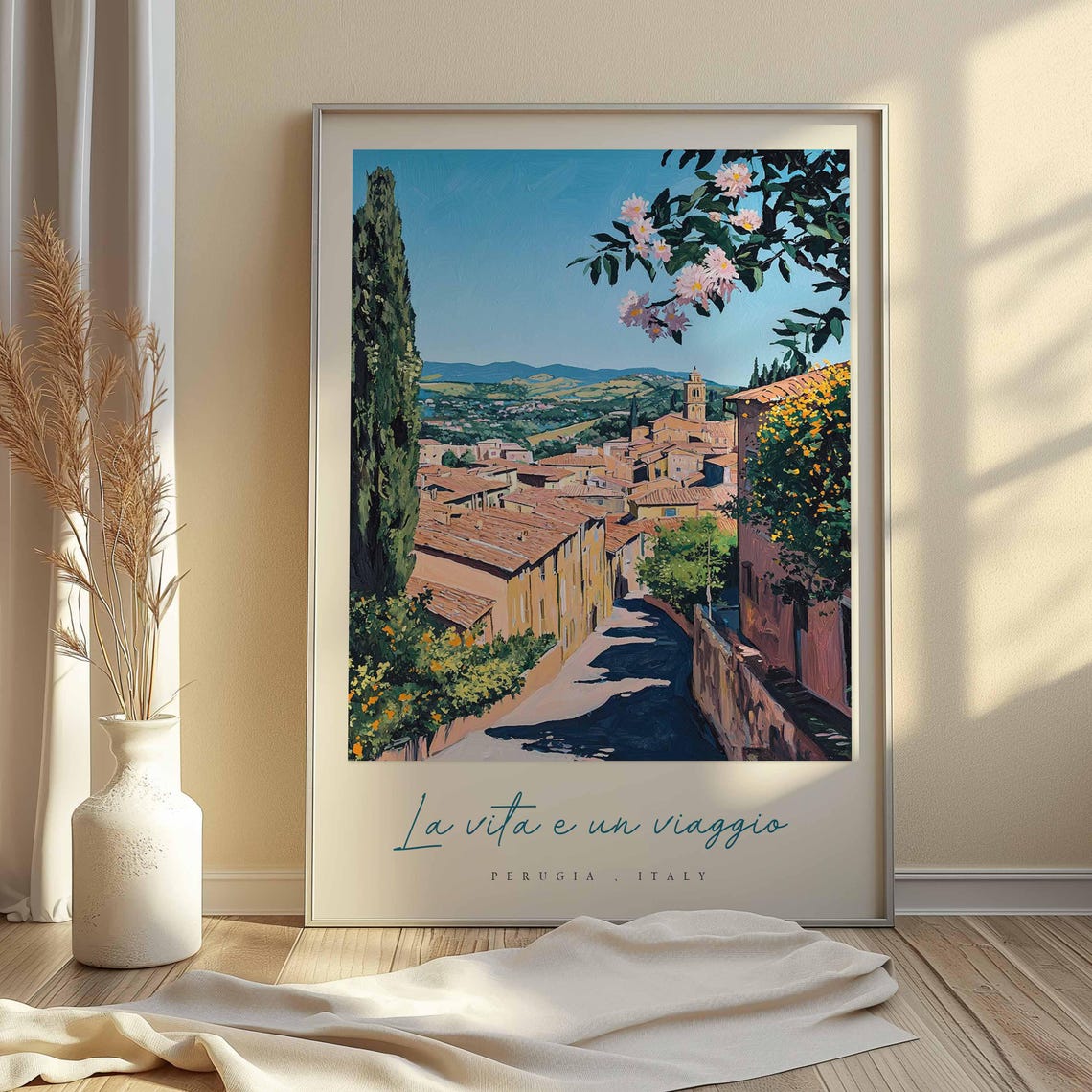 Perugia Poster Italian Travel Print Perugia Travel Art Perugia Wall Art Italy Art Italy Travel Decor Italian Travel Gift - Image 2