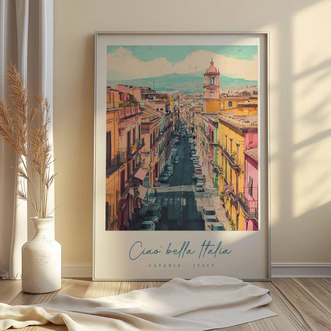 Catania Poster Catania Travel Print Catania Travel Art Catania Wall Art Italy Art Italy Travel Decor Italian Travel Gift - Image 2