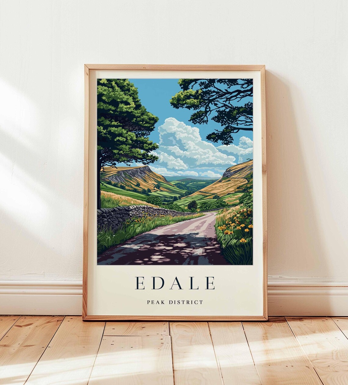 Edale Poster, Peak District Travel Print