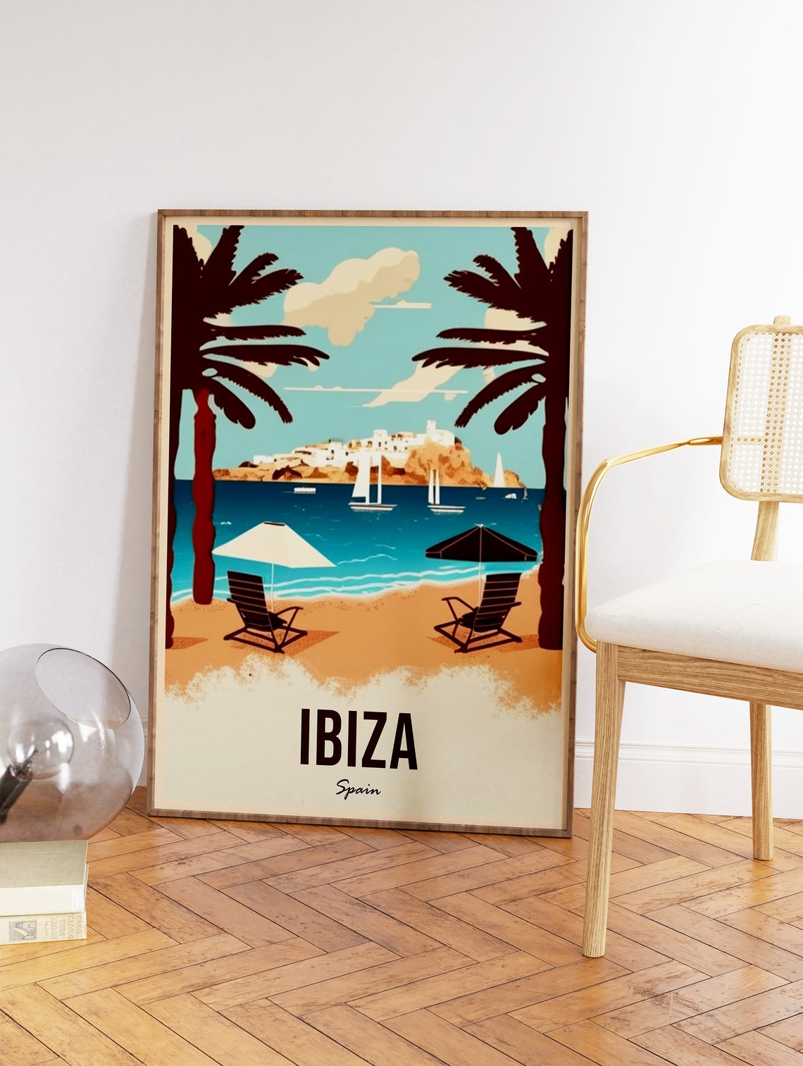 Ibiza Travel Print Ibiza Travel Poster Spain Travel Wall Art Colourful Travel Art Vintage Travel Travel Gift A1a2a3a4 - Image 2