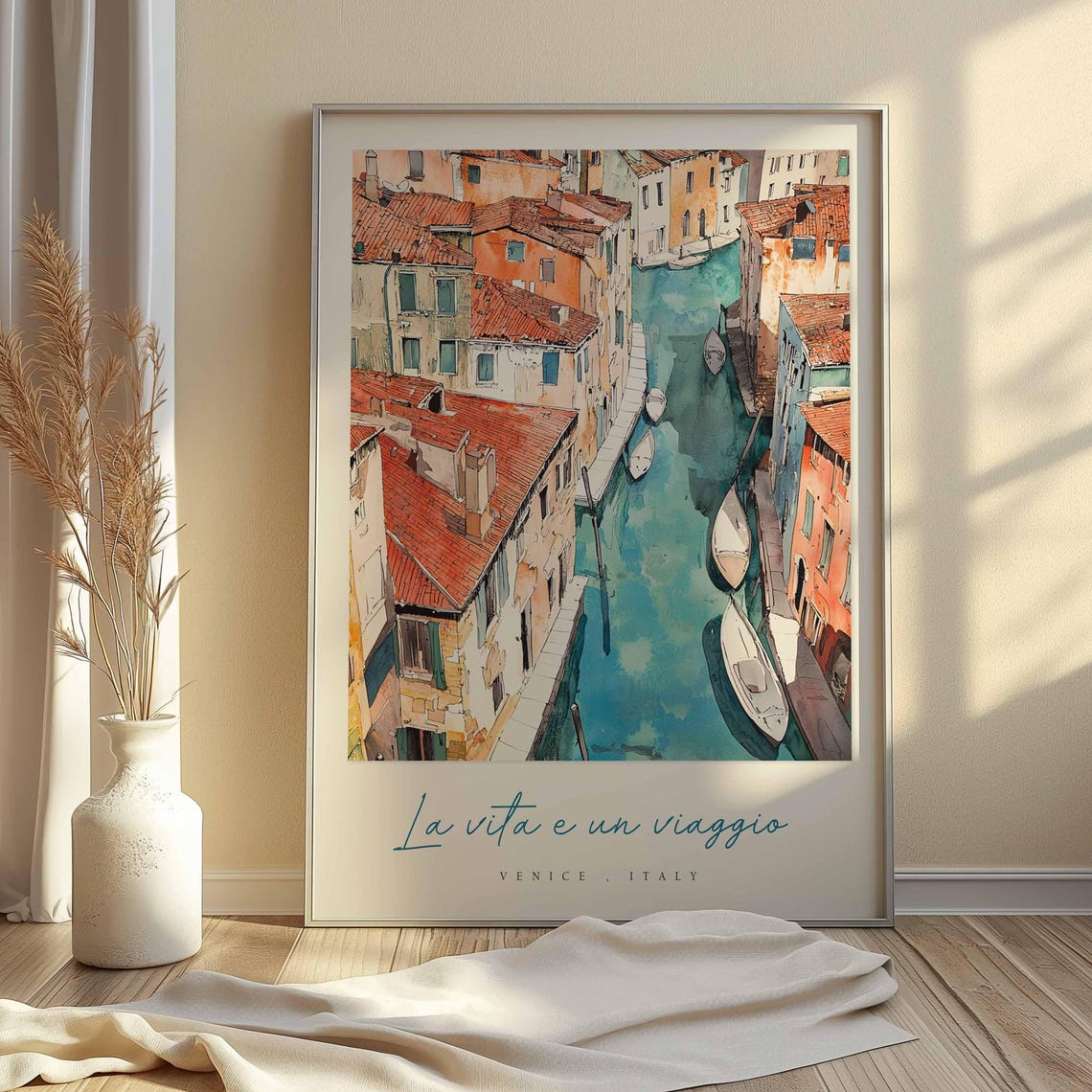 Venice Poster Italian Travel Print Venice Travel Art Venice Wall Art Italy Art Italy Travel Decor Italian Travel Gift - Image 2