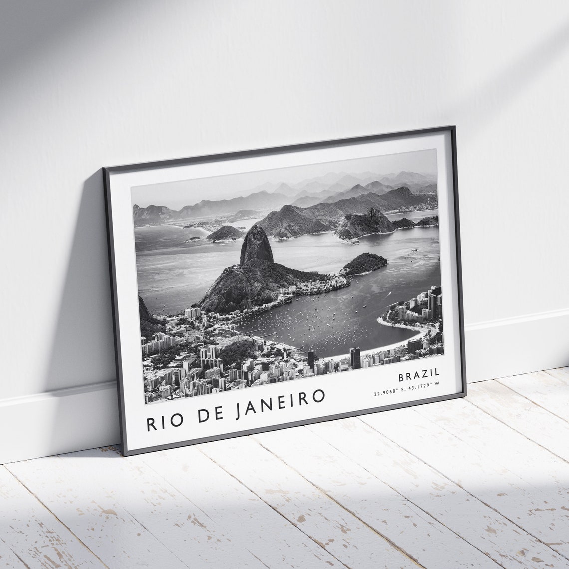 Rio De Janeiro Print Rio De Janeiro Poster Brazil Travel Print Brazilian Print Black And White Travel Poster Travel Art Travel Gift - Image 2