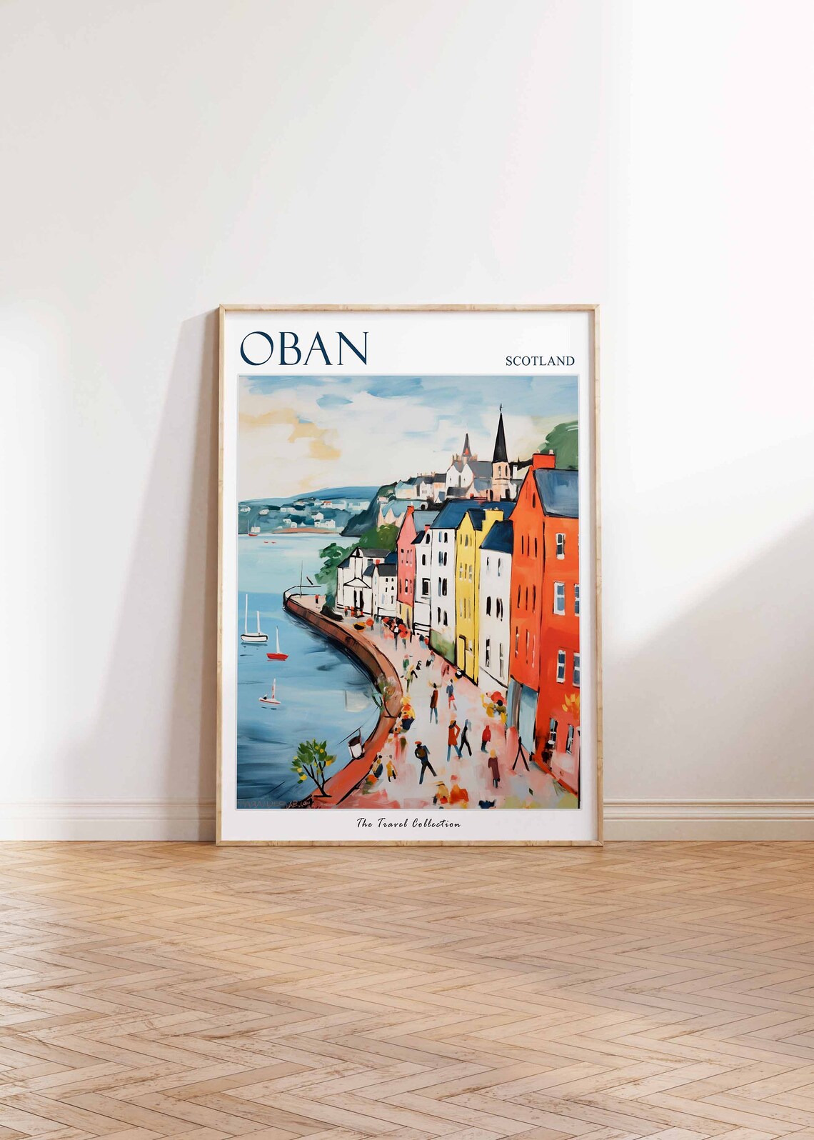 Oban Scotland Harbor Promenade Colorful Waterfront Travel Poster - Image 2