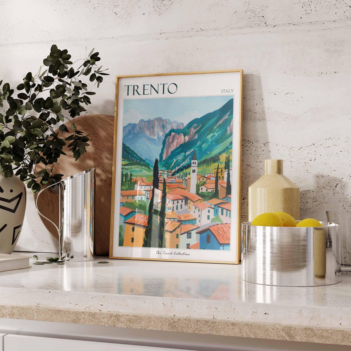 Trento Poster Trento Travel Print Italy Wall Art Italian Travel Print Italian Decor Italian Gift Trento Wall Art - Image 2