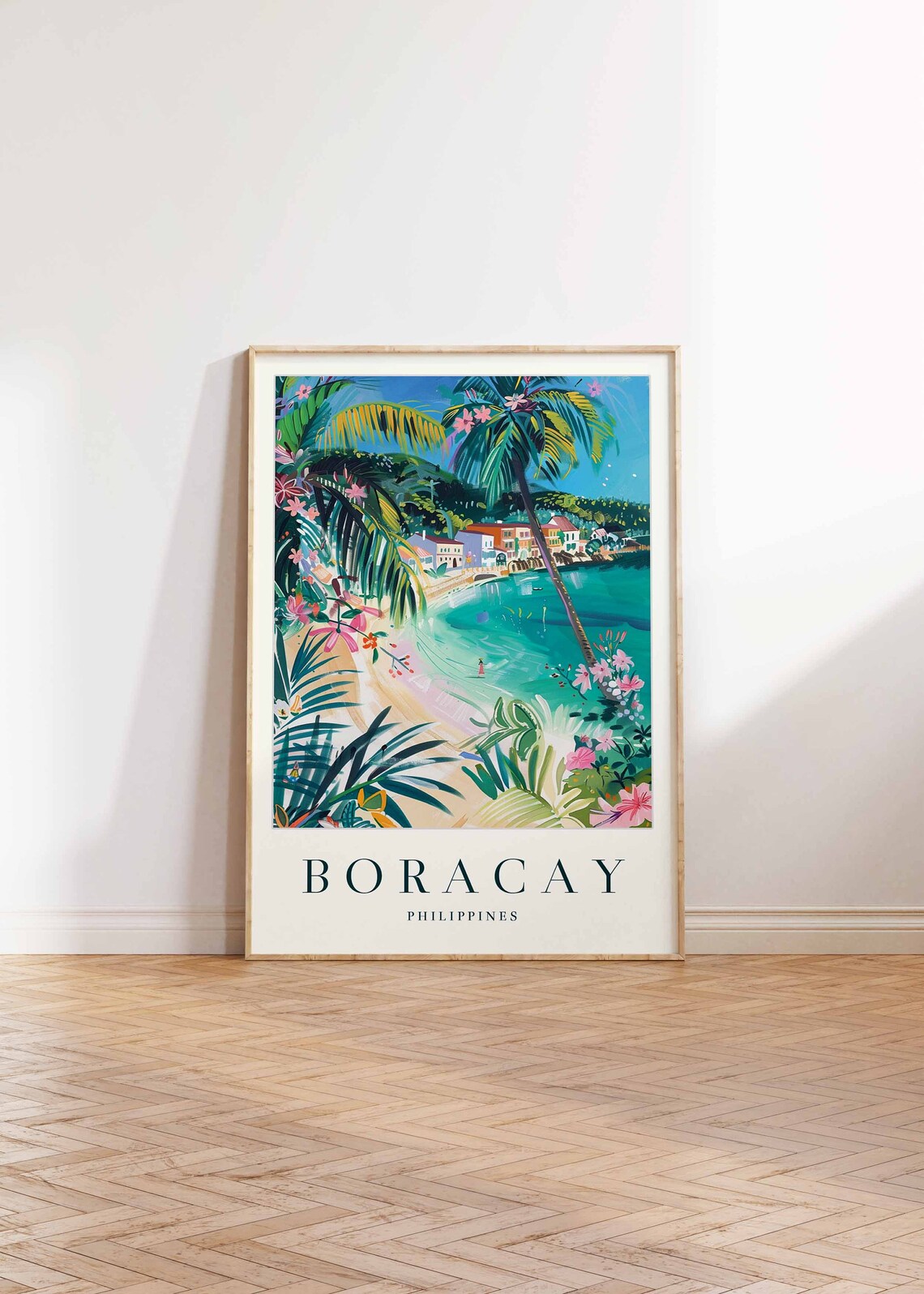 Boracay Poster Boracay Travel Print Philippines Wall Art Filipino Travel Print Tropical Decor Sea Print Boracay Travel Poster - Image 2