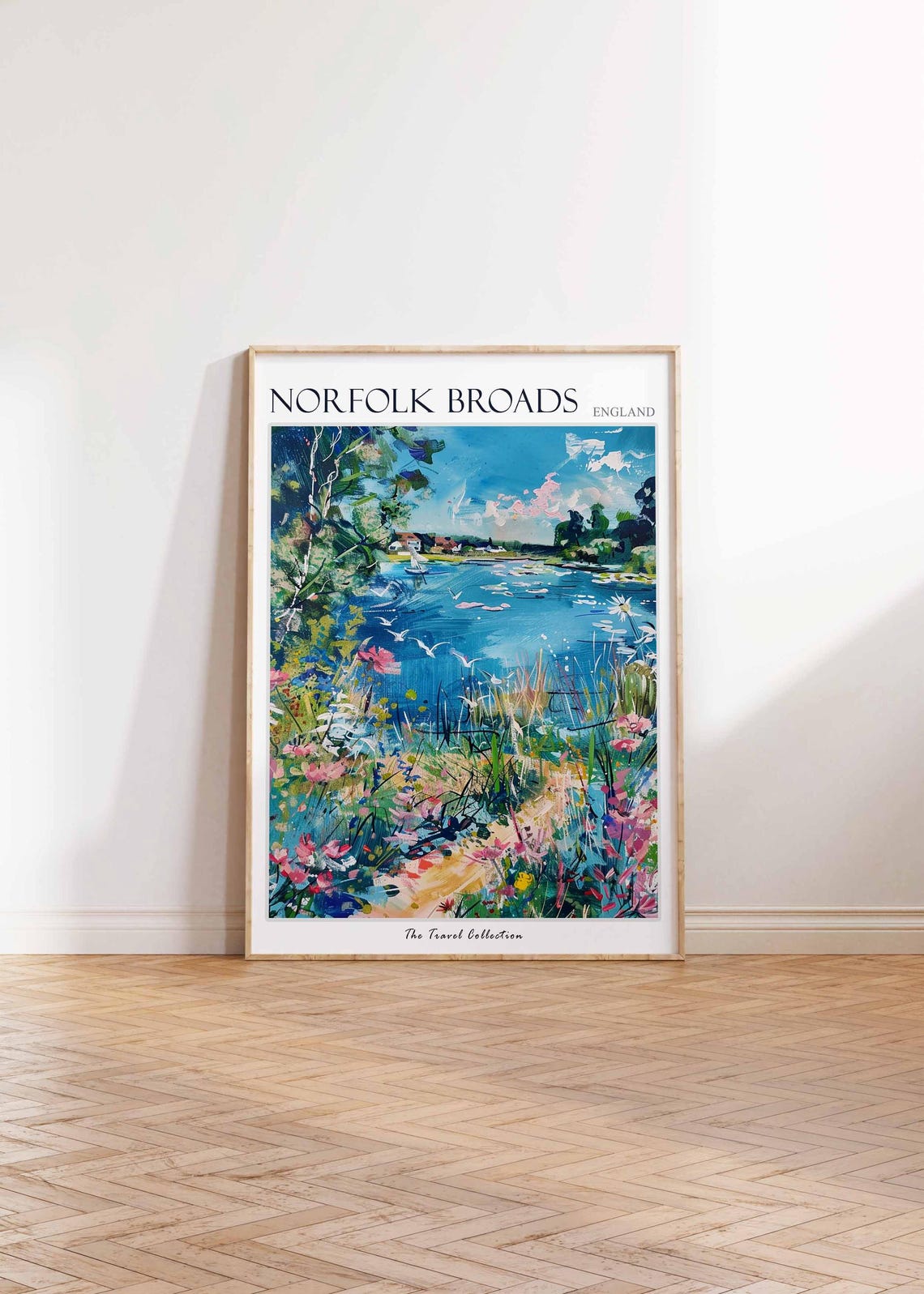 Norfolk Broads Poster England Travel Poster Countryside Poster English Countryside Norfolk Broads Travel Print Countryside Travel Print - Image 2
