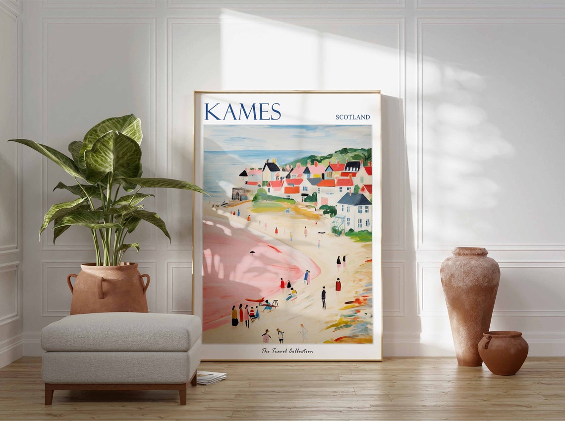 Kames Scotland Serene Pink Cove and Gentle Beach Strollers Poster - Image 3