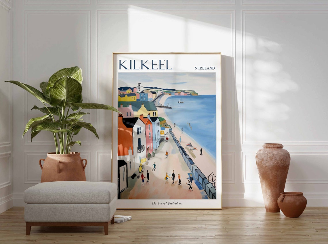 Kilkeel Poster Kilkeel Travel Print Northern Ireland Travel Poster Irish Decor Tropical Decor Kilkeel Gift Kilkeel Travel Poster - Image 3