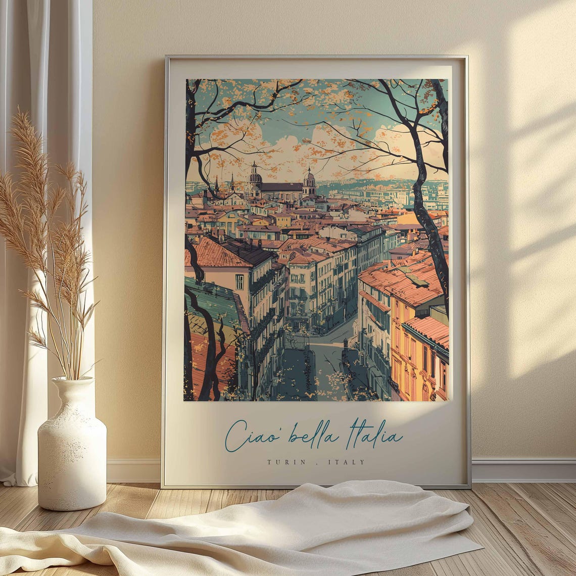 Turin Poster Italian Travel Print Turin Travel Art Turin Wall Art Italy Art Italy Travel Decor Italian Travel Gift - Image 2