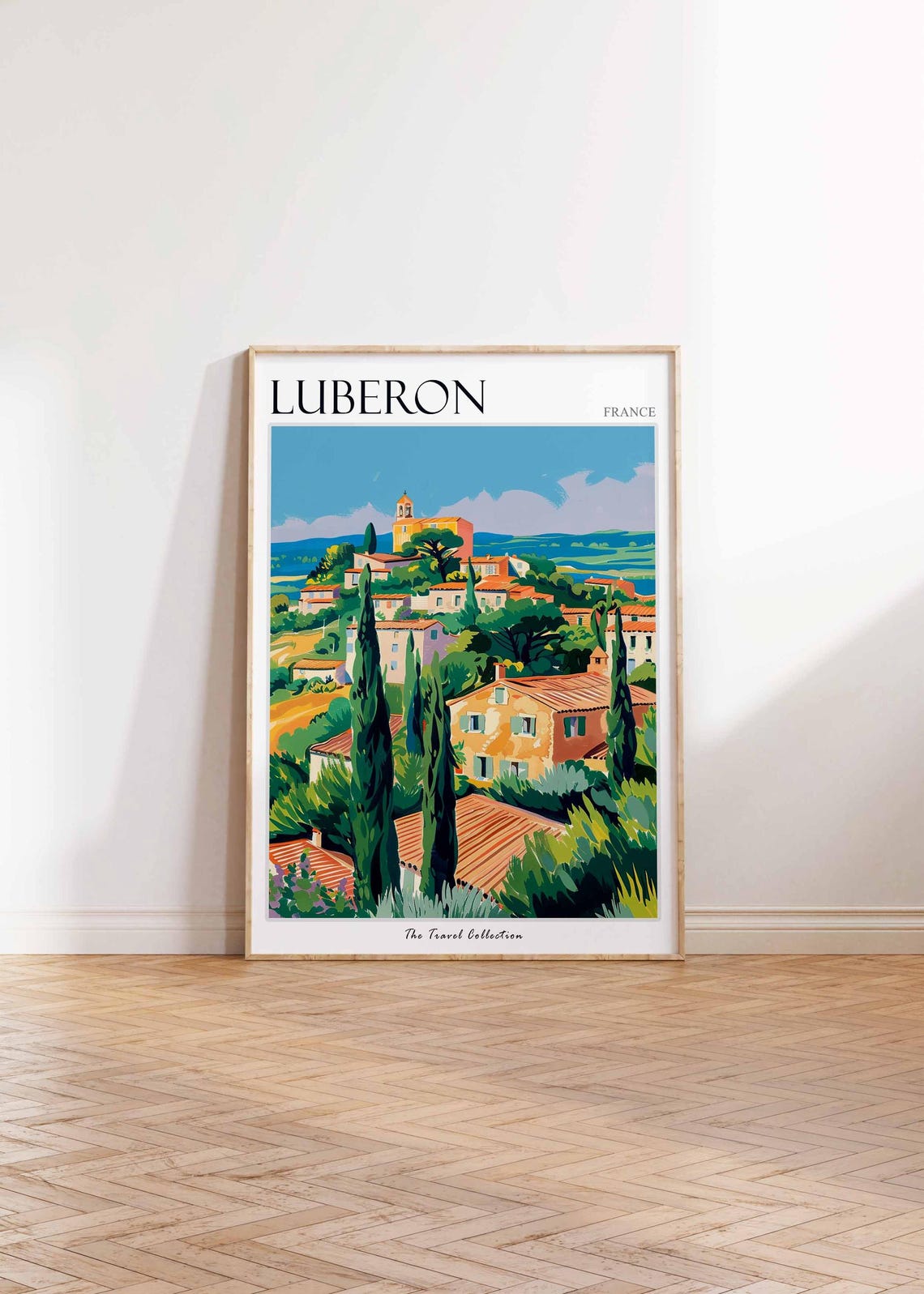 Luberon Poster France Travel Print French Decor Europe Travel Poster European Wall Art Luberon Gift Luberon Travel Poster - Image 2