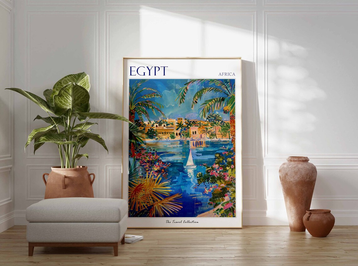 Egypt Travel Poster, Islamic Middle Eastern Decor - Image 2