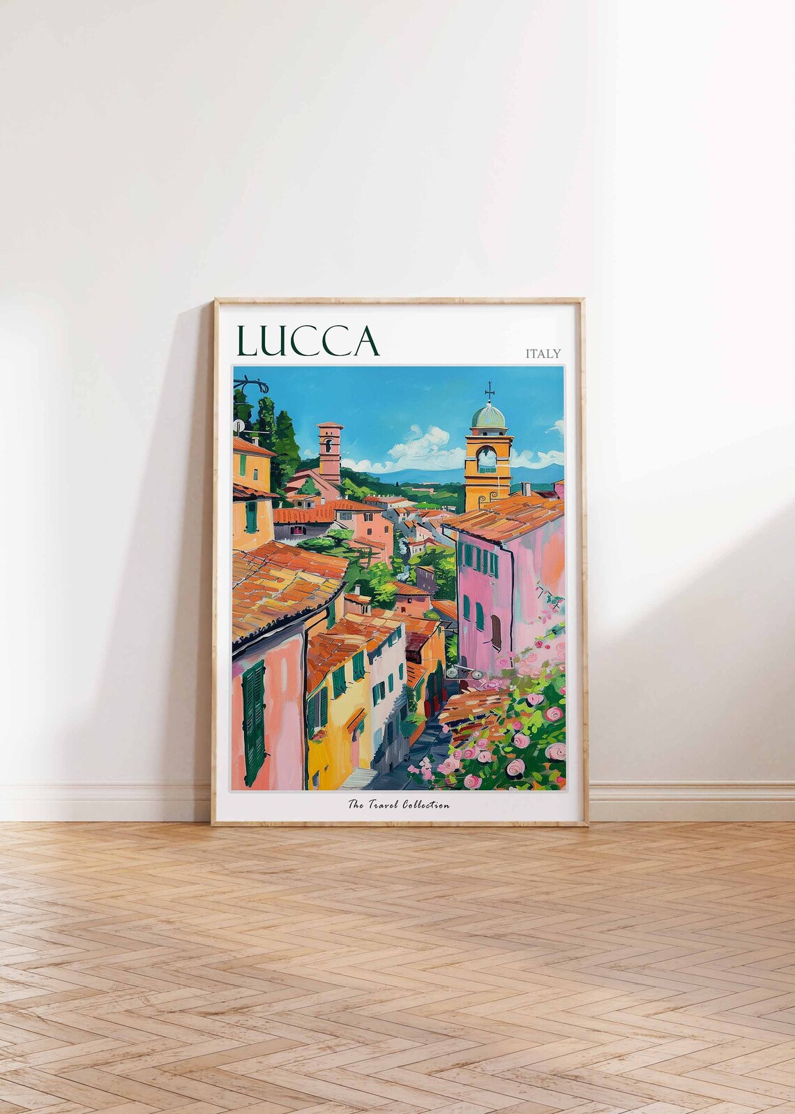 Lucca Italy Travel Poster, European City Print - Image 2